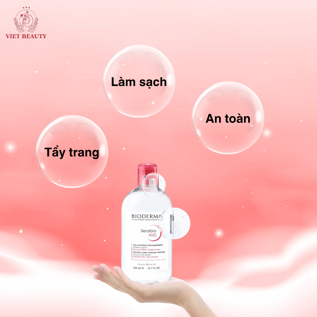 Nuoc-tay-trang-Bioderma-danh-cho-da-nhay-cam Nước Tẩy Trang Bioderma Hồng Dành Cho Da Nhạy Cảm