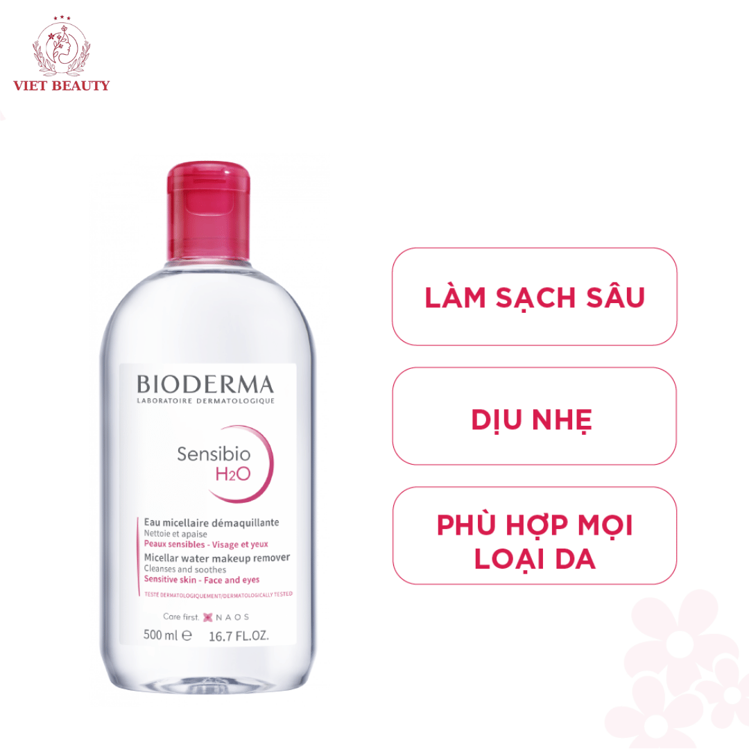 Nuoc-tay-trang-Bioderma Nước Tẩy Trang Bioderma Hồng 500ml