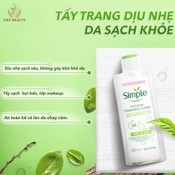 Nước Tẩy Trang SIMPLE dung tích 200ml